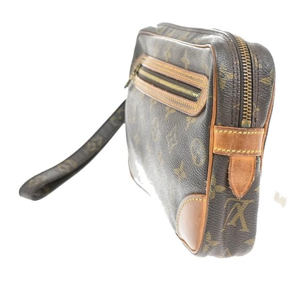 LOUIS VUITTON Marly Dragonne GM Clutch Hand Bag Monogram Brown - Picture 5 of 5